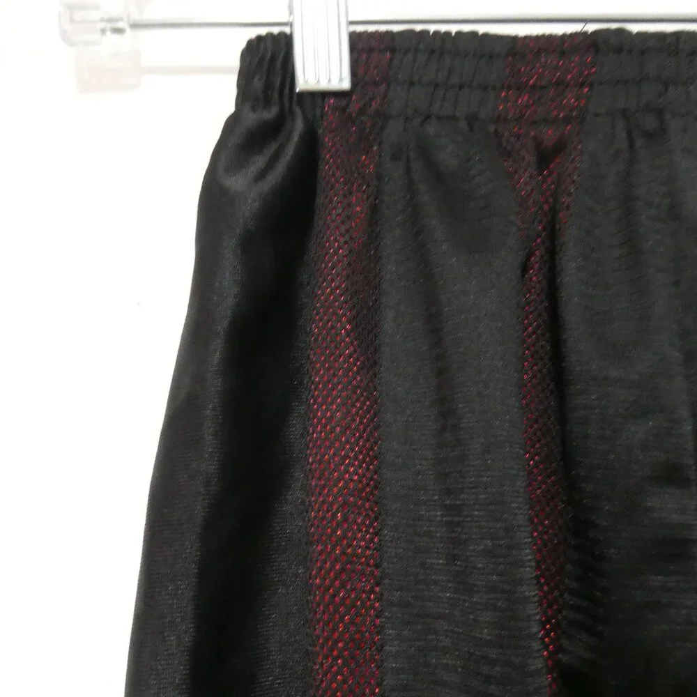 CHAMPIONSHIP GOLD | size 7 | Black and Burgundy Striped Basketball Shorts - Picture 3 of 14